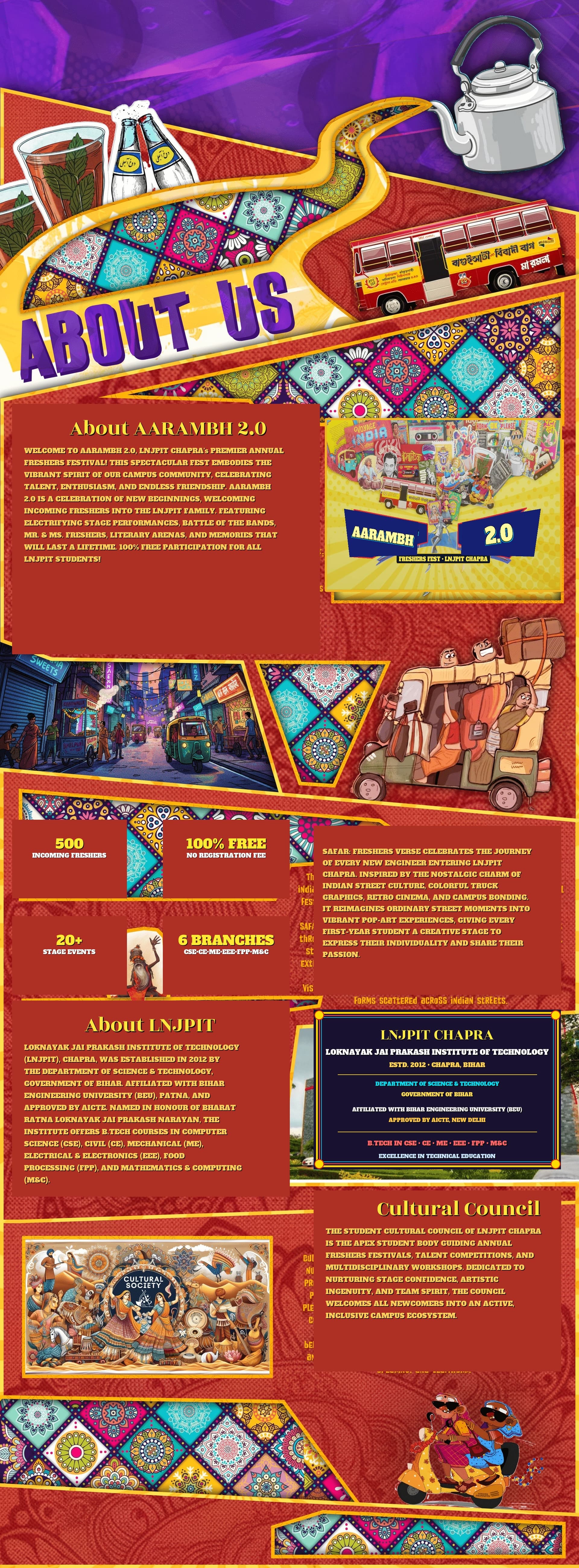 Aarambh 2.0 About Us Tapestry